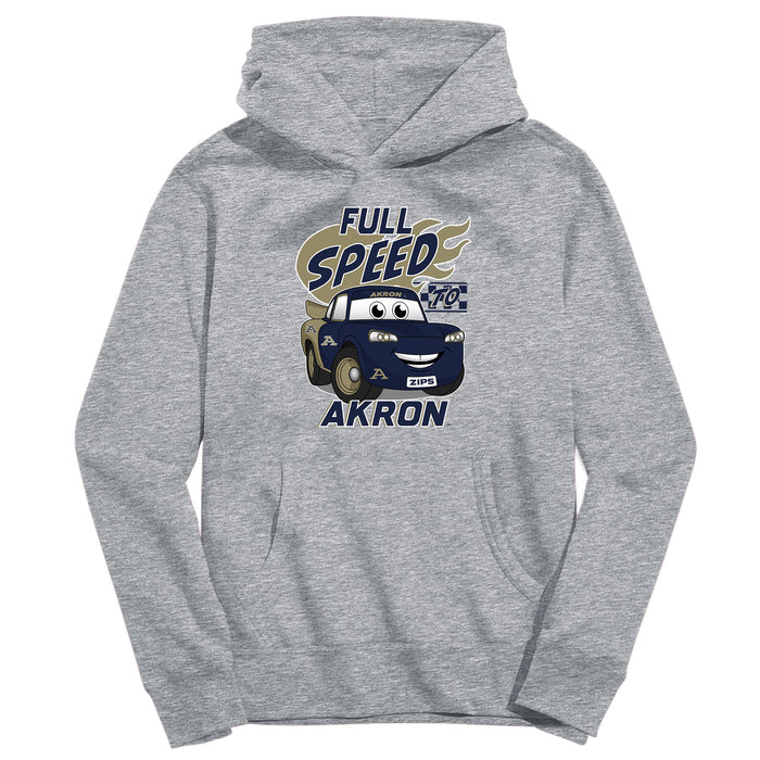 Akron Zips Full Speed Heather Grey Cotton Youth Hoodie