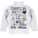 Akron Zips Hand Sketched Vive La Fete Impressions Artwork White Boys Quarter Zip Pullover V1 - Vive La Fête - Online Apparel Store