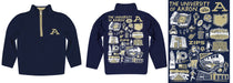 Akron Zips Hand Sketched Vive La Fete Impressions Artwork Blue Boys Quarter Zip Pullover V1 - Vive La Fête - Online Apparel Store