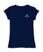 Akron Zips Hand Sketched Vive La Fete Impressions Artwork Navy Girls Cotton Short Sleeve Tee
