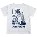 Akron Zips Vive La Fete Excavator Boys Game Day White Short Sleeve Tee