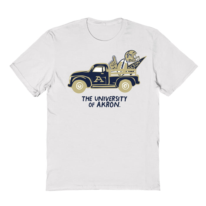Akron Zips Hand Sketched Vive La Fete Impressions Truck Kids White Cotton T-shirt