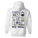 Akron Zips Hand Sketched Artwork Cotton Fleece Women Hoodie - Vive La Fête - Online Apparel Store
