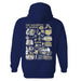 Akron Zips Hand Sketched Artwork Cotton Fleece Women Hoodie - Vive La Fête - Online Apparel Store