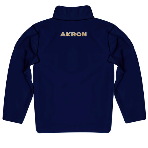 Akron Zips Vive La Fete Logo and Mascot Name Womens Blue Quarter Zip Pullover - Vive La Fête - Online Apparel Store