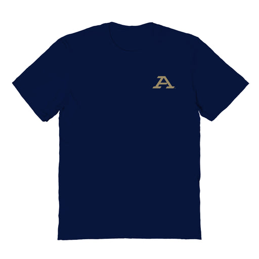 Akron Zips Vive La Fete Impressions Artwork Navy Womens Cotton Tshirt