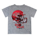 Arkansas State Red Wolves Original Dripping Football Helmet Heather Gray T-Shirt by Vive La Fete