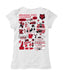 Arkansas State Red Wolves Hand Sketched Vive La Fete Impressions Artwork White Girls Cotton Short Sleeve Tee - Vive La Fête - Online Apparel Store