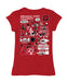 Arkansas State Red Wolves Hand Sketched Vive La Fete Impressions Artwork Red Girls Cotton Short Sleeve Tee - Vive La Fête - Online Apparel Store