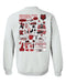 Arkansas State Red Wolves Hand Sketched Artwork Red Crewneck Sweatshirt for Women - Vive La Fête - Online Apparel Store