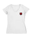 Arkansas State Red Wolves Hand Sketched Vive La Fete Impressions Artwork White Women Cotton Short Sleeve V-Neck Tshirt