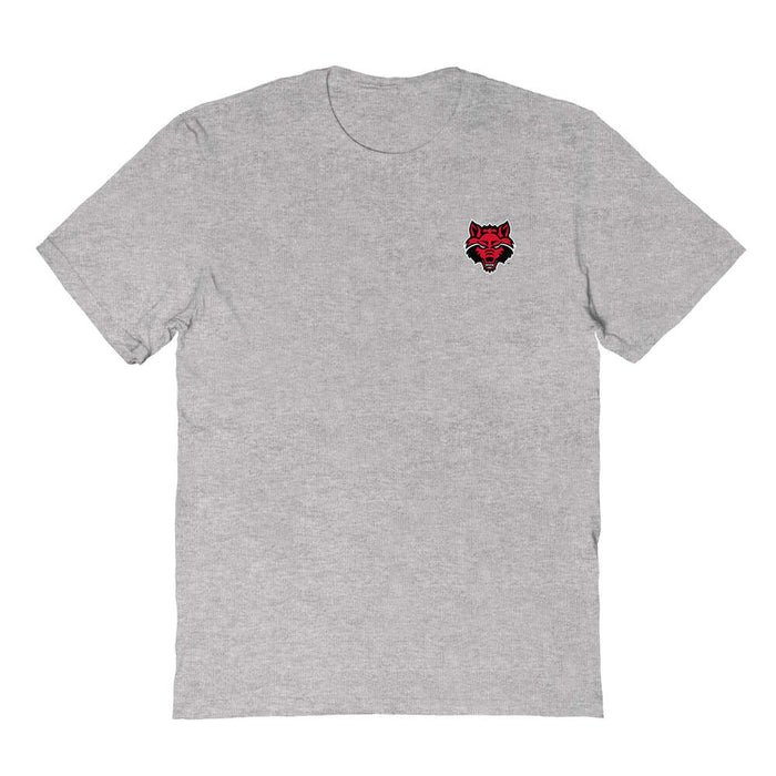Arkansas State Red Wolves Vive La Fete Impressions Artwork Grey Womens Cotton Tshirt