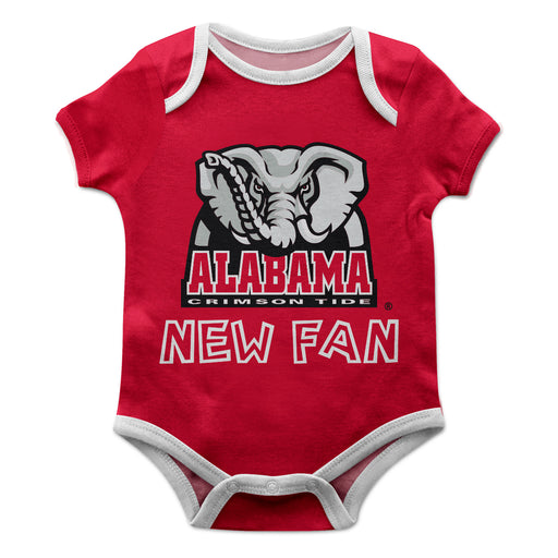 Alabama Crimson Tide Vive La Fete Infant Game Day Red Short Sleeve Onesie New Fan Logo and Mascot Bodysuit - Vive La Fête - Online Apparel Store