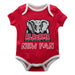 Alabama Crimson Tide Vive La Fete Infant Game Day Red Short Sleeve Onesie New Fan Logo and Mascot Bodysuit - Vive La Fête - Online Apparel Store