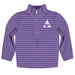 Alcorn State University Braves Embroidered Purple Stripes Quarter Zip Pullover