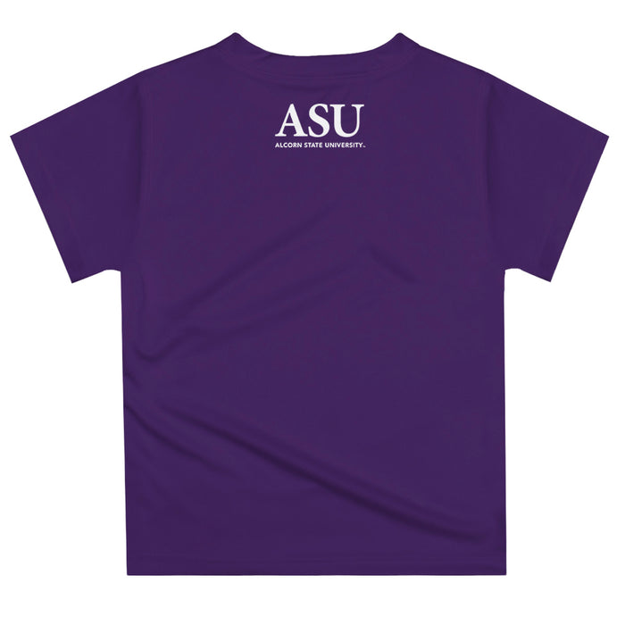 Alcorn State University Braves Vive La Fete Excavator Boys Game Day Purple Short Sleeve Tee - Vive La Fête - Online Apparel Store