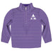 Alcorn State University Braves Embroidered Womens Purple Stripes Quarter Zip Pullover