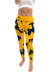 Allegheny Gators Vive La Fete Paint Brush Logo on Waist Women Yellow Yoga Leggings
