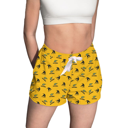 Allegheny Gators Vive La Fete Game Day All Over Logo Womens Lounge Shorts