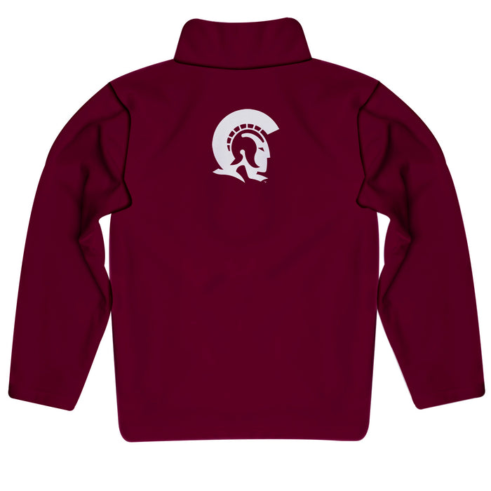 UA Little Rock Trojans UALR Vive La Fete Game Day Solid Maroon Quarter Zip Pullover Sleeves - Vive La Fête - Online Apparel Store