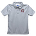 UA Little Rock Trojans UALR Embroidered Gray Short Sleeve Polo Box Shirt