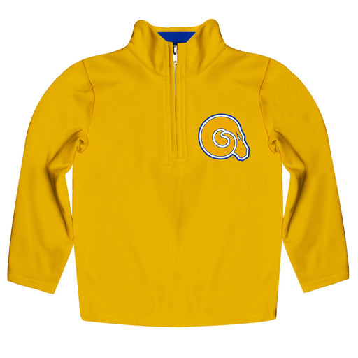 Albany State Rams ASU Vive La Fete Game Day Solid Yellow Quarter Zip Pullover Sleeves