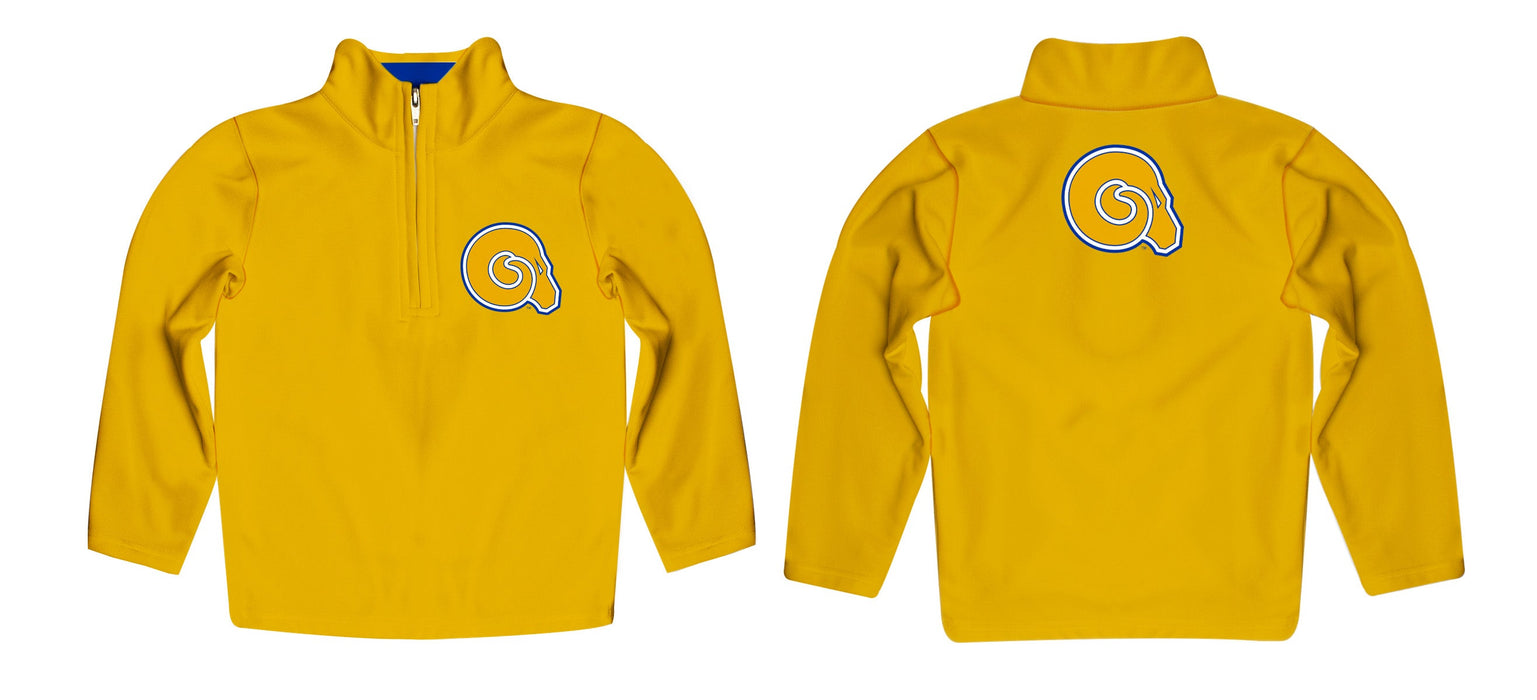 Albany State Rams ASU Vive La Fete Game Day Solid Yellow Quarter Zip Pullover Sleeves - Vive La Fête - Online Apparel Store