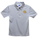 Albany State Rams ASU Embroidered Gray Stripes Short Sleeve Polo Box Shirt