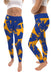 Albany State Rams ASU Vive La Fete Paint Brush Logo on Waist Women Blue Yoga Leggings - Vive La Fête - Online Apparel Store