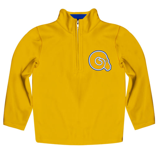 Albany State Rams Vive La Fete Logo and Mascot Name Womens Gold Quarter Zip Pullover