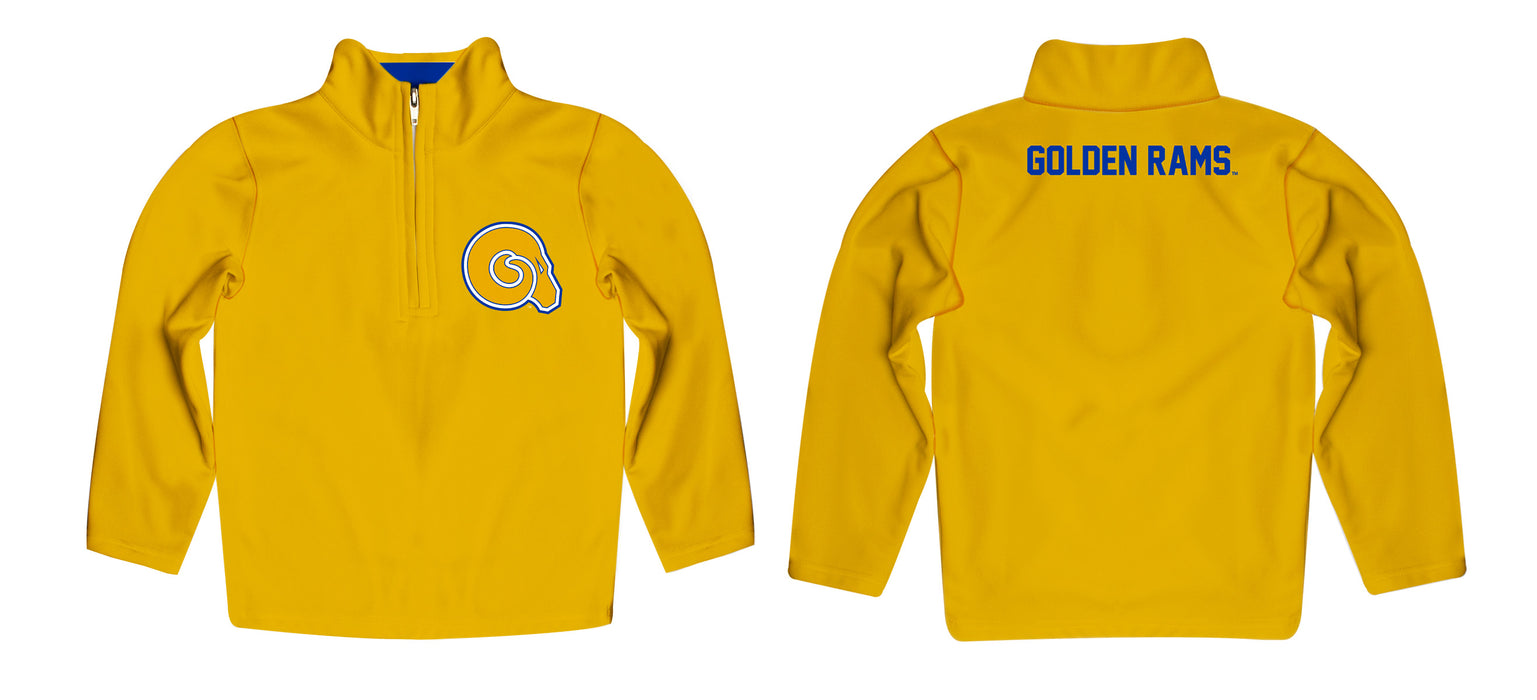 Albany State Rams Vive La Fete Logo and Mascot Name Womens Gold Quarter Zip Pullover - Vive La Fête - Online Apparel Store