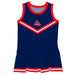 American Eagles Vive La Fete Game Day Blue Sleeveless Cheerleader Dress