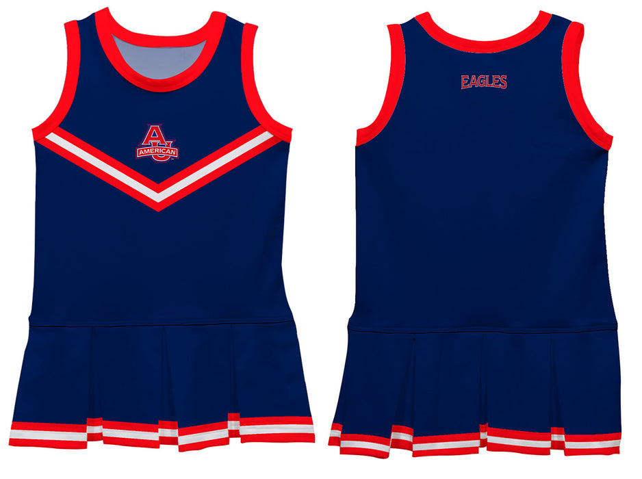 American Eagles Vive La Fete Game Day Blue Sleeveless Cheerleader Dress - Vive La Fête - Online Apparel Store