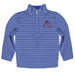 American University Eagles Embroidered Royal Stripes Quarter Zip Pullover