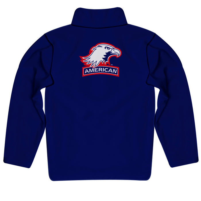 American University Eagles Vive La Fete Game Day Solid Red Quarter Zip Pullover Sleeves - Vive La Fête - Online Apparel Store
