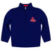 American Eagles Vive La Fete Logo and Mascot Name Womens Blue Quarter Zip Pullover