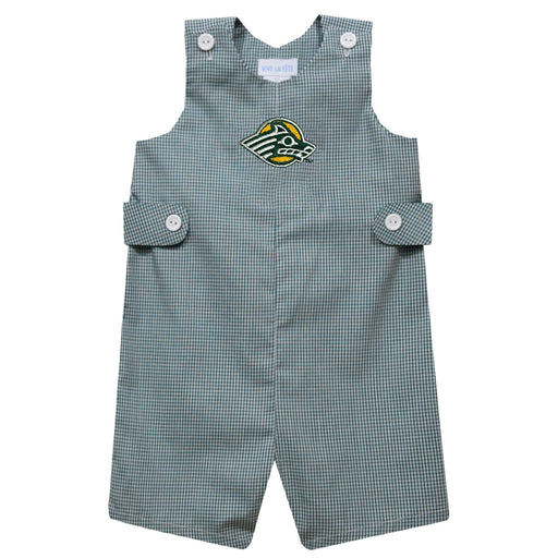 Alaska Anchorage Seawolves Embroidered Hunter Green Gingham Boys Jon Jon