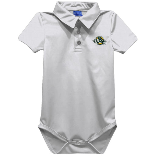 Alaska Anchorage Seawolves Embroidered White Solid Knit Boys Polo Bodysuit
