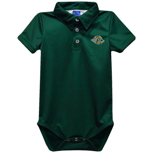 Alaska Anchorage Seawolves Embroidered Hunter Green Solid Knit Boys Polo Bodysuit