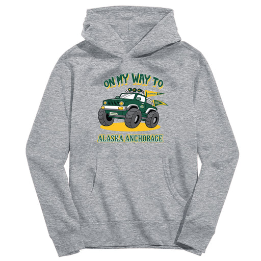 Alaska Anchorage Seawolves Vive La Fete On My Way Monster Truck Grey Cotton Hoodie