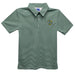 Alaska Anchorage Seawolves Embroidered Hunter Green Stripes Short Sleeve Polo Box Shirt