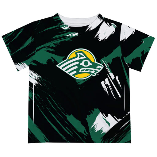 Alaska Anchorage Seawolves Vive La Fete Boys Game Day Black Short Sleeve Tee Paint Brush
