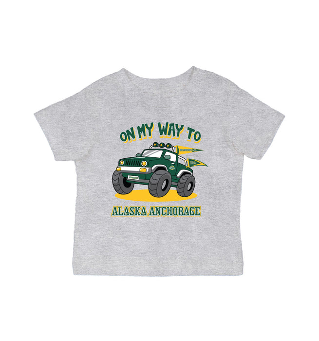Alaska Anchorage Seawolves Vive La Fete On My Way Monster Truck Grey Cotton Short Sleeve Tee
