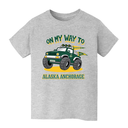 Alaska Anchorage Seawolves Vive La Fete On My Way Monster Truck Grey Cotton Short Sleeve Tee