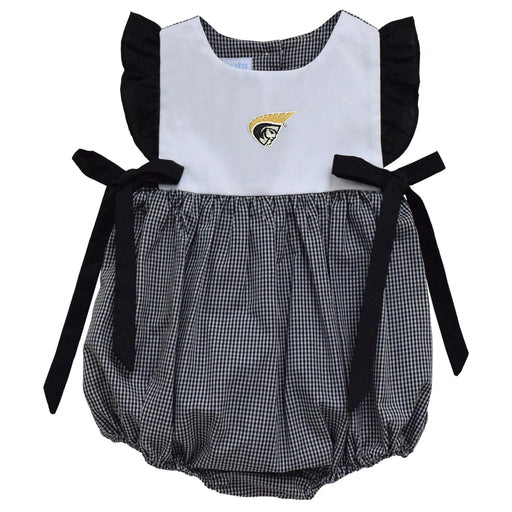 Anderson Trojans Embroidered Black Gingham Girls Bubble