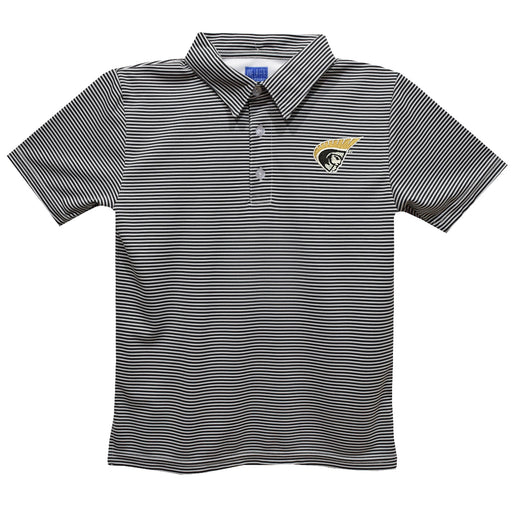 Anderson Trojans Embroidered Black Stripes Short Sleeve Polo Box Shirt