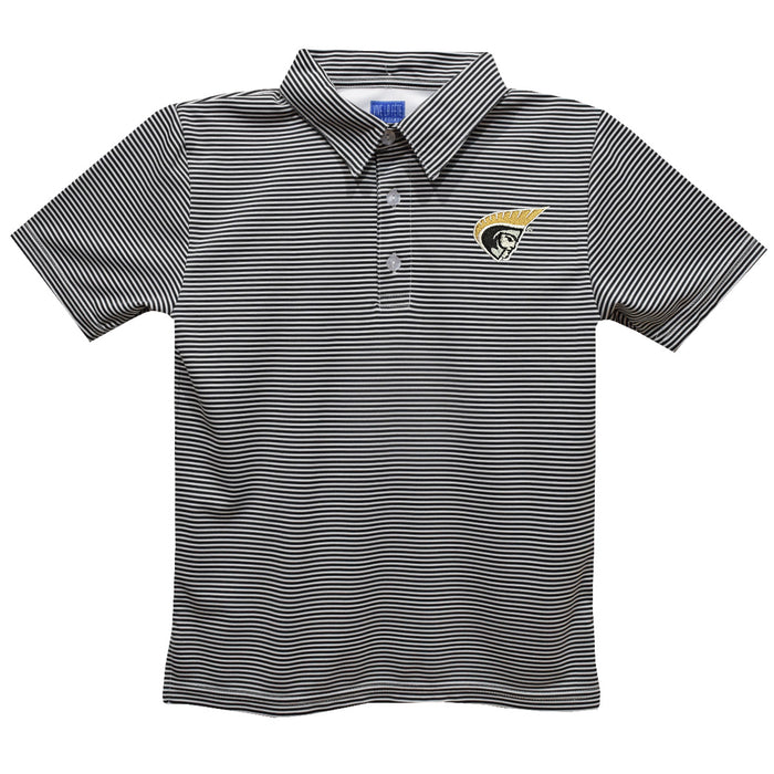 Anderson Trojans Embroidered Black Stripes Short Sleeve Polo Box Shirt