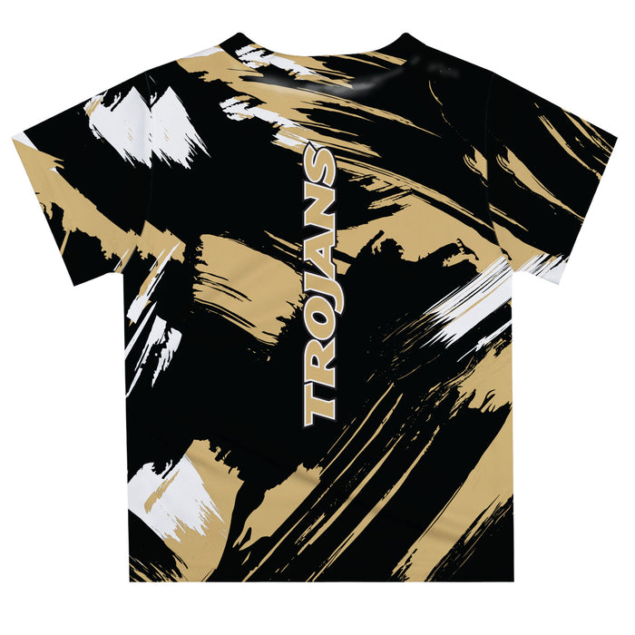 Anderson Trojans Vive La Fete Boys Game Day Black Short Sleeve Tee Paint Brush