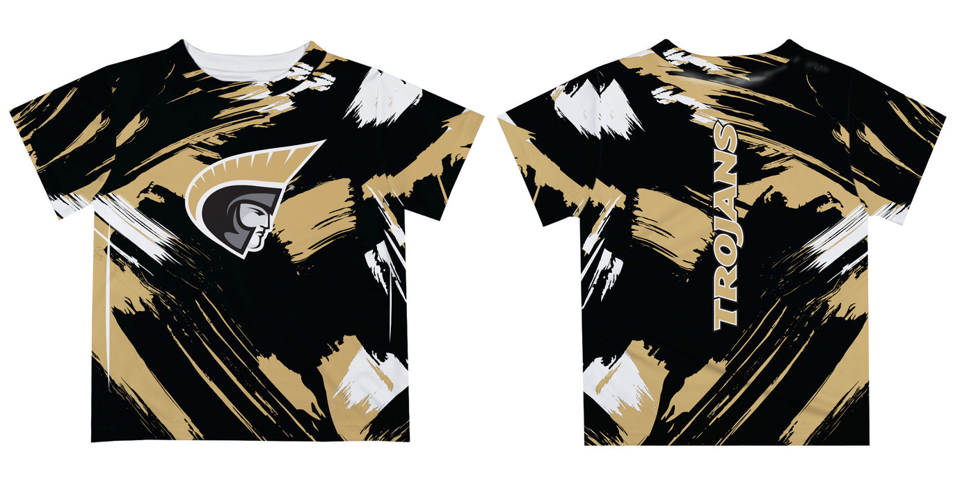 Anderson Trojans Vive La Fete Boys Game Day Black Short Sleeve Tee Paint Brush