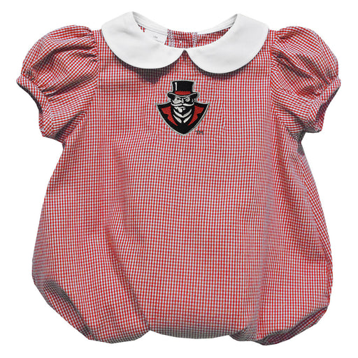 Austin Peay State University Governors Embroidered Red Cardinal Girls Baby Bubble Short Sleeve
